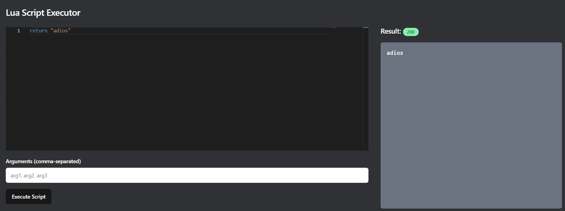 Redis Lua Script Online Tester