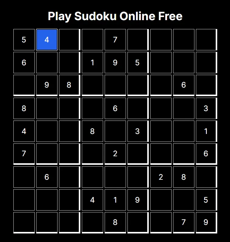 Sudoku Online Game